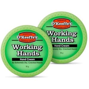 O'Keeffe's Working Hands, 96 g potjes, 2 stuks, handcrème voor extreem droge, gebarsten handen, verhoogt direct het vochtgehalte, vormt een beschermlaag en voorkomt vochtverlies