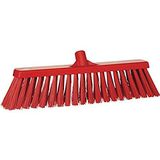 Vikan Block heavy duty sweep vloerbezem head reinigingsborstel, PET ingetrokken polypropyleen, 2920, rood, 1