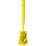 Vikan Hygiëne 4186-6 Washing Brush, lange handgreep, geel, stiff, 415 mm/10