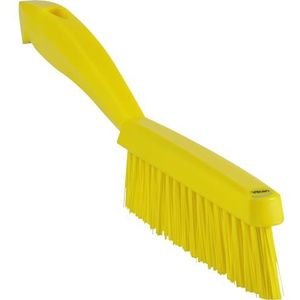 Vikan Handborstel korte steel, extra hard, smal, VE = 10 stuks, geel