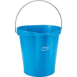 Vikan Hygiene 5686-3 bucket, 12 l, blauw, W/meting en uitloop / 6