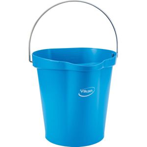 Vikan Hygiene 5686-3 bucket, 12 l, blauw, W/meting en uitloop / 6