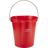 Vikan Hygiene 5686-4 bucket, 12 l, rood, W/meting en tuit / 6