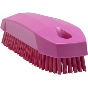 Vikan 64401 Nagelborstel Roze - Harde haren voor dieptereiniging van nagels, bekleding, tapijten