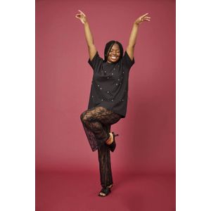 Anyday - T-shirt - Zwart - Katoen - Korte Mouwen