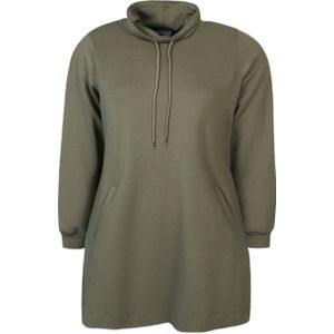 Zhenzi - Tuniek - Kaki - Lange Mouwen - Met Capuchon