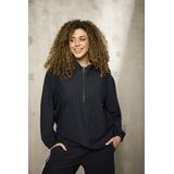 ZHENZI - Trui Sama - Streep Sweater - Met Rits