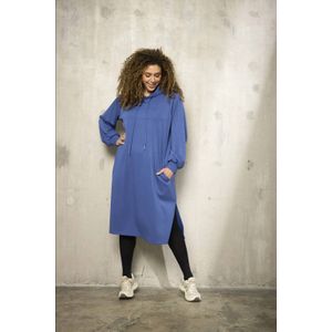 Zhenzi - Sweatjurk - Blauw - Met Capuchon - Lange Mouwen