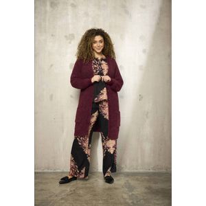 Zhenzi - Lang Vest - Donkerrood