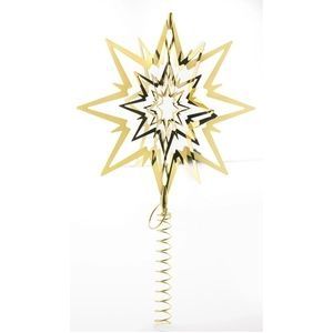 Georg Jensen kerst - Piek - Top Star Groot - goud - verguld - 24 karaat