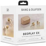 Bang & Olufsen - Beoplay EX Draadloze Bluetoothoortelefoon met microfoon, actieve ruisonderdrukking en USBCoplader, waterdichte oordopjes, 20 uur speeltijd,eén maat - Gold Tone