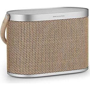 Bang & Olufsen Beosound A5 - Loud Wireless Home and Portable Bluetooth 360° Speaker with USB-C Cable and Integrated Qi Wireless Charging Pad - Nordic Weave