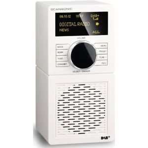Scansonic P4000 DAB+/FM-mobiele radio, wit