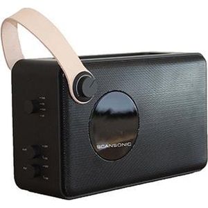 Scansonic PA4600 (DAB+, FM, Bluetooth), Radio, Zwart