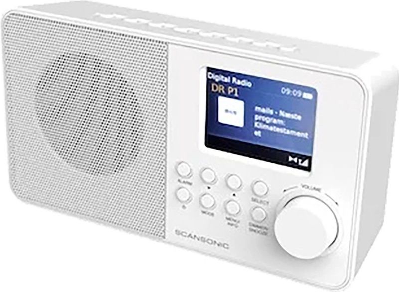 Scansonic - DA220 - Wekkerradio - Wit - DAB+ en FM Ontvangst