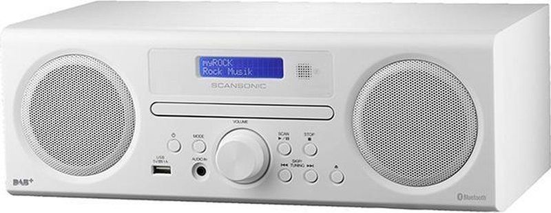 Scansonic - DA310 - Radio - Wit - DAB+ - FM - Bluetooth