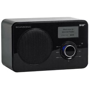 Scansonic IN220BT (Internet radio, DAB+, Bluetooth, WiFi), Radio, Zwart