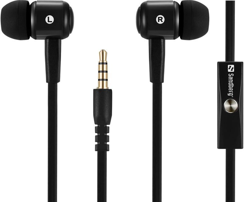 Sandberg - Speak'n Go - In-Earset - Zwart - Bedraad - Microfoon