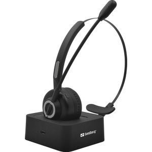 Sandberg Bluetooth Office Headset Pro Monauraal Hoofdband Zwart - Hoofdtelefoons (callcenter/kantoor, Monauraal, Hoofdband, Zwart, Draadloos, 2.4-2.4835 GHz)