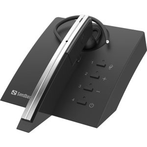 Sandberg 126-25 hoofdtelefoon/headset Draadloos oorhaak Kantoor/callcenter Bluetooth Oplaadhouder Zwart, Grijs