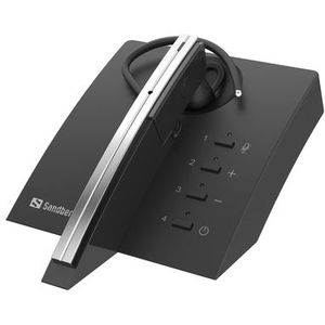 Sandberg 126-25 hoofdtelefoon/headset Draadloos oorhaak Kantoor/callcenter Bluetooth Oplaadhouder Zwart, Grijs