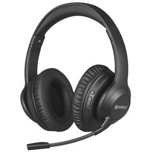 Sandberg ANC+ENC Pro Headset - Draadloos - Zwart