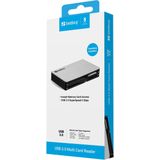 Sandberg 133-73 geheugenkaartlezer USB 3.2 Gen 1 (3.1 Gen 1) Type-A Zwart, Zilver