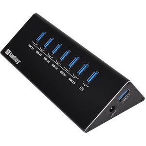 Sandberg - 133-82 - USB 3.0 Hub - 6+1 ports - Zwart