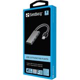 Sandberg 133-88 interface hub USB 3.2 Gen 1 (3.1 Gen 1) Type-A 5000 Mbit/s Wit