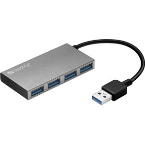 Sandberg 133-88 interface hub USB 3.2 Gen 1 (3.1 Gen 1) Type-A 5000 Mbit/s Wit