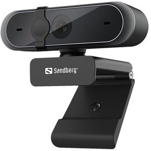 Sandberg - USB Webcam Pro - Webcam - Zwart - 5 MP - Full HD 1080p