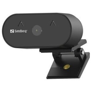 Sandberg Webcam groothoek, Webcam, Zwart