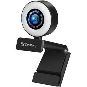 Sandberg - 134-21 Webcam - Zwart - USB 2.0 - 2 MP - 1080P Full HD