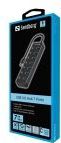 Sandberg 134-33 interface hub USB 3.2 Gen 1 (3.1 Gen 1) Type-A 5000 Mbit/s Zwart