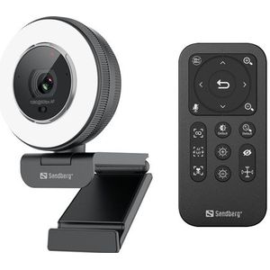 Sandberg - Streamer USB Webcam Pro Elite - Webcam - Zwart - 1080P Full HD