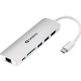 Sandberg USB-C Dock - HDMI - LAN - SD - USB - 61W