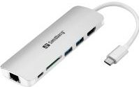 Sandberg USB-C Dock - HDMI - LAN - SD - USB - 61W