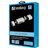 Sandberg - Kartenleser (microSD, SD) - micro USB / USB / USB-C