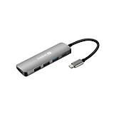 Sandberg USB-C Dock - HDMI + 3xUSB + PD 100W - Aluminium