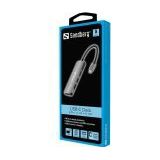 Sandberg USB-C Dock - HDMI + 3xUSB + PD 100W - Aluminium