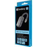 Sandberg USB-C 6-in1 Travel Dock - Dockingstation - USB-C - HDMI - 1GbE