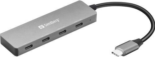 Sandberg 136-41 interface hub USB 3.2 Gen 1 (3.1 Gen 1) Type-C 10000 Mbit/s Grijs