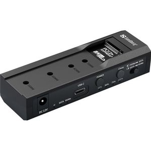 Sandberg 136-49 basisstation voor opslagstations USB 3.2 Gen 2 (3.1 Gen 2) Type-C Zwart