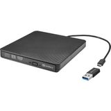 Sandberg - USB-C/A DVD Drive - Optische Drive - Zwart