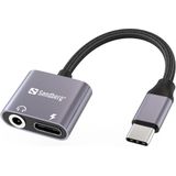 Sandberg - USB-C/A naar 7 x USB 3.0 Hub - Grijs - Docking Station