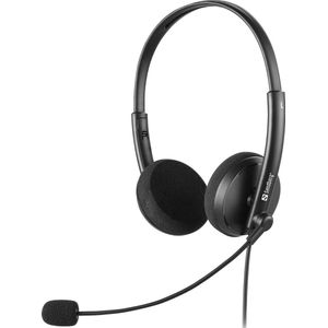 Sandberg 325-41 hoofdtelefoon/headset Bedraad Hoofdband Kantoor/callcenter Zwart