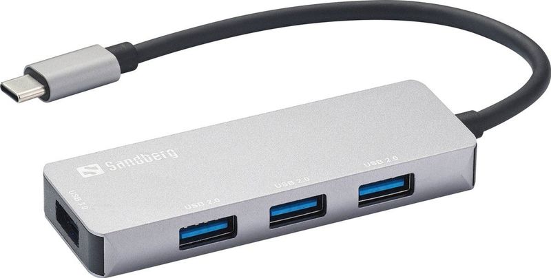 Sandberg Docking Station - USB-C - 4x USB 3.0 - Aluminium