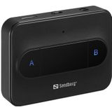 Sandberg - BT Link for 2xHeadphone - Koptelefoonadapter - Zwart - Bluetooth