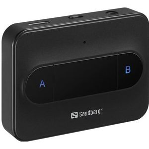 Sandberg - BT Link for 2xHeadphone - Koptelefoonadapter - Zwart - Bluetooth