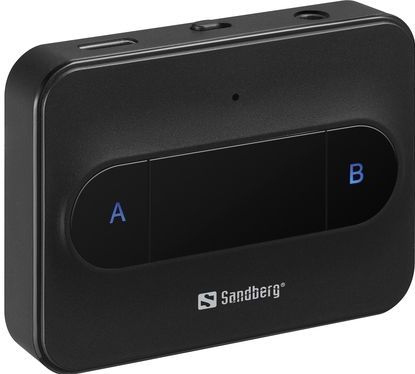Sandberg - BT Link for 2xHeadphone - Koptelefoonadapter - Zwart - Bluetooth